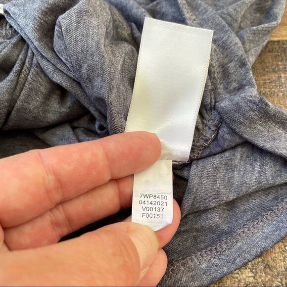 Lucky Brand Short Sleeve Star Print Twist Front T-Shirt In Navy Multi Size Small - Picture 8 of 8